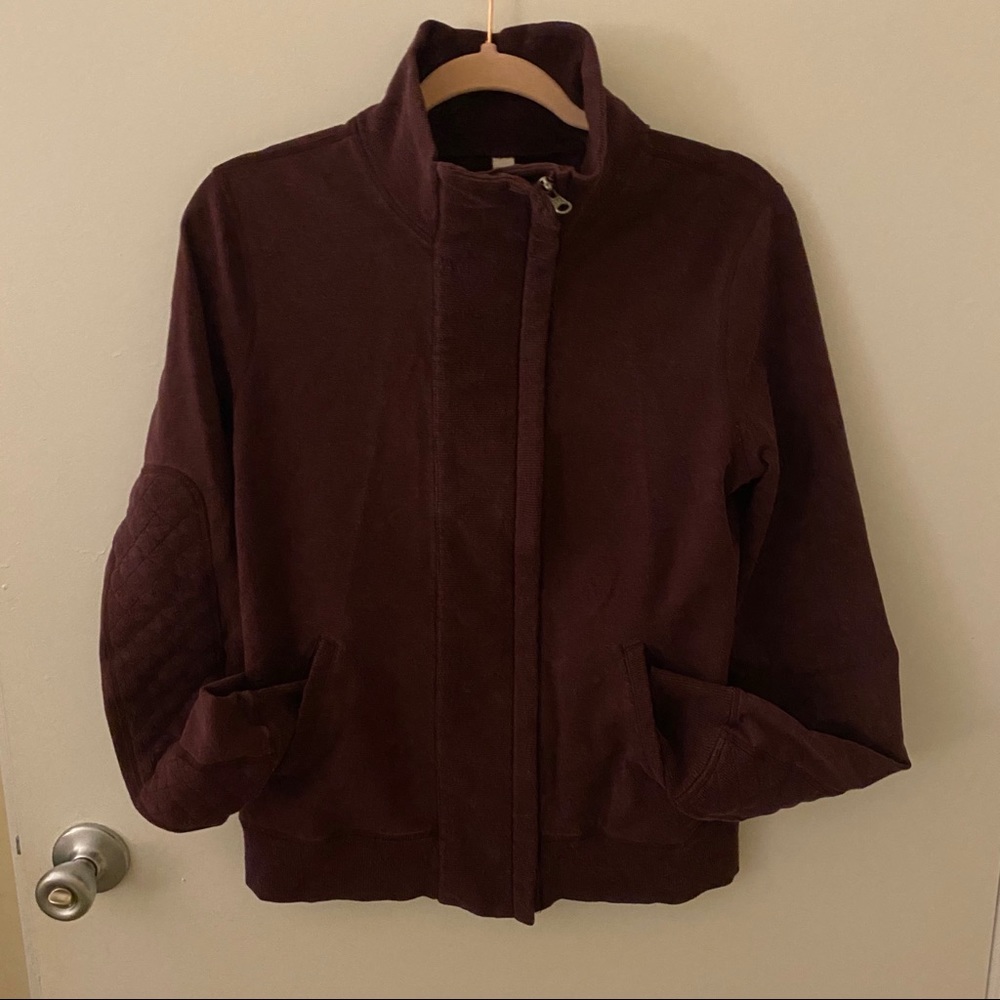 Lululemon Maroon Slalom Quilted Knit Jacket